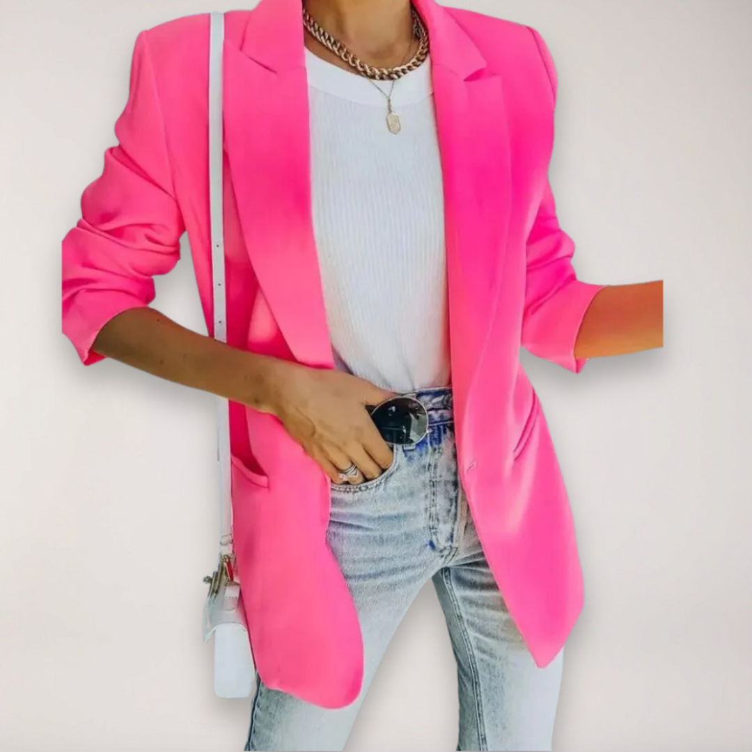 Echoarchiv | Oversized Blazer – Einreiher mit Reverskragen Jacke für Elegantes Layering