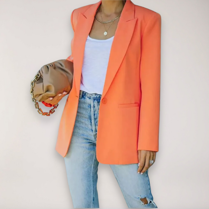 Echoarchiv | Oversized Blazer – Einreiher mit Reverskragen Jacke für Elegantes Layering