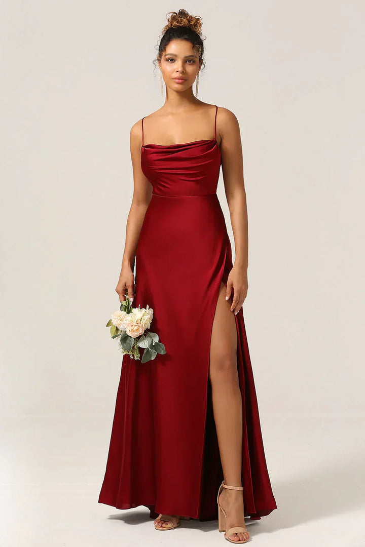 Echoarchiv | Seiden-Maxikleid mit Geflochtenem Rücken Kleid Dich für Formelle Anlässe Lucette