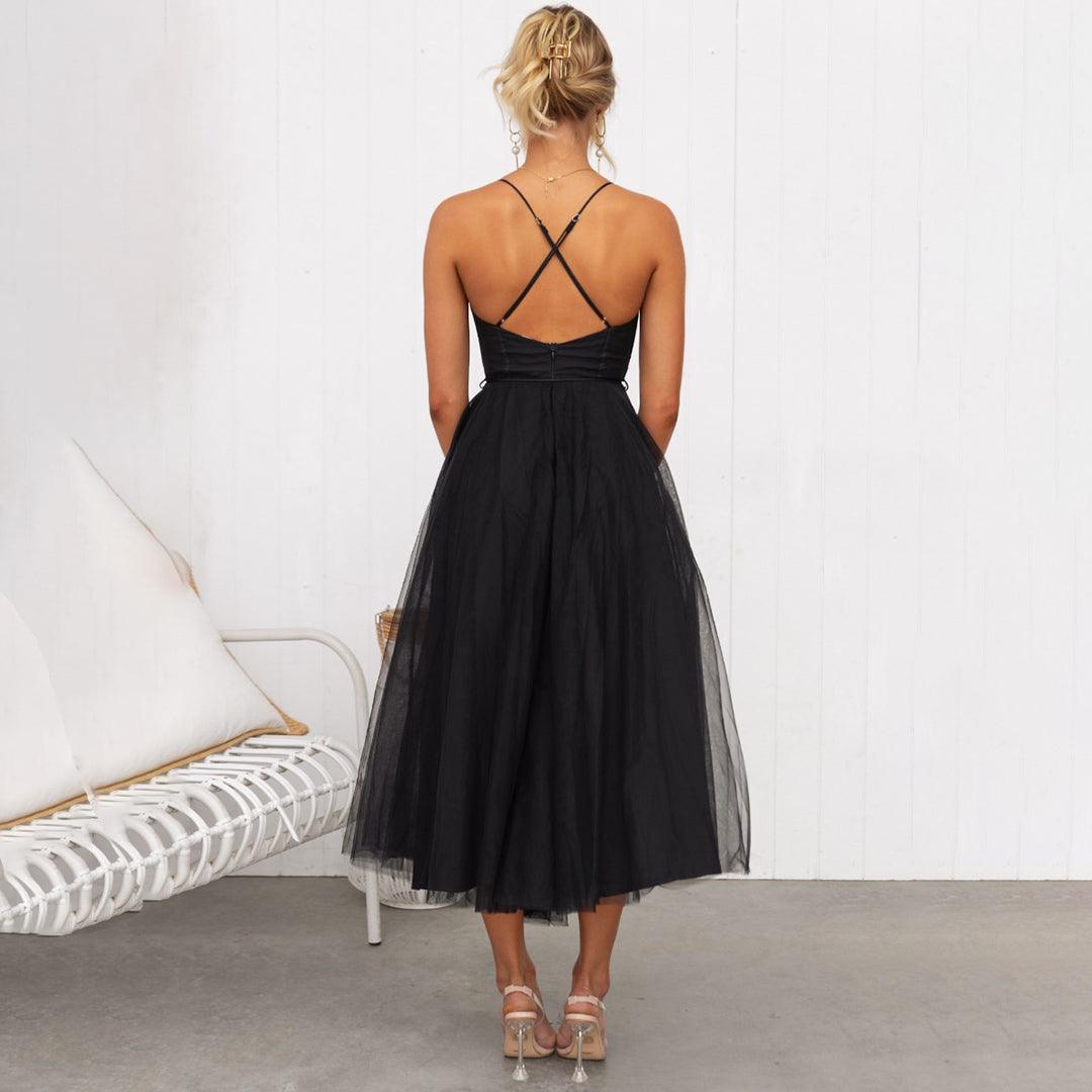 Echoarchiv | Midi Kleid für Frauen Elegante Partykleidung