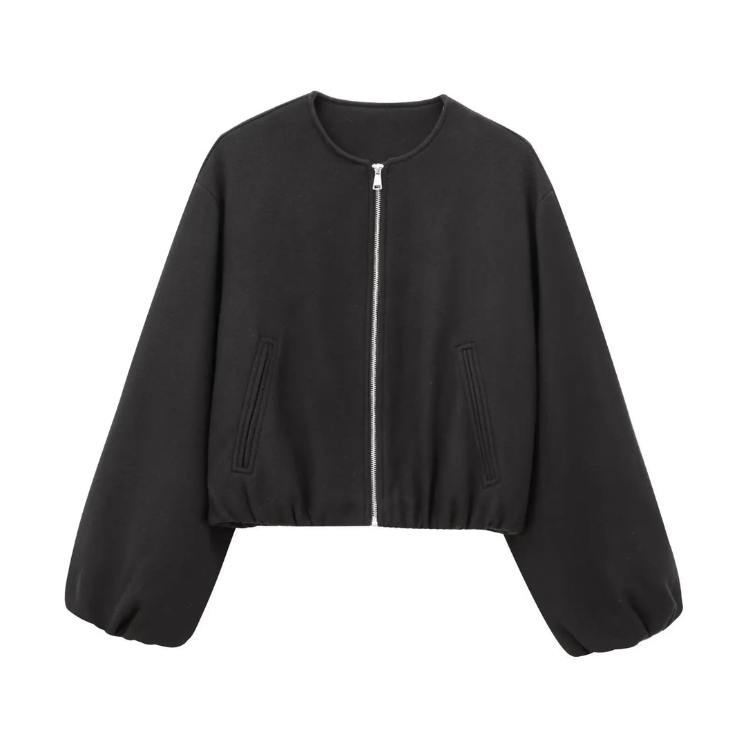 Echoarchiv | Damen Bomberjacke mit Reißverschluss und elastischer Passform