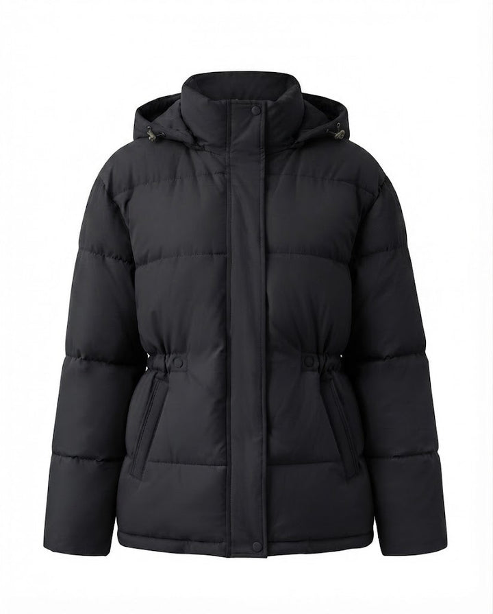 Damen oversized gesteppte Kapuzenjacke mit wärmender Thermo-Isolierung