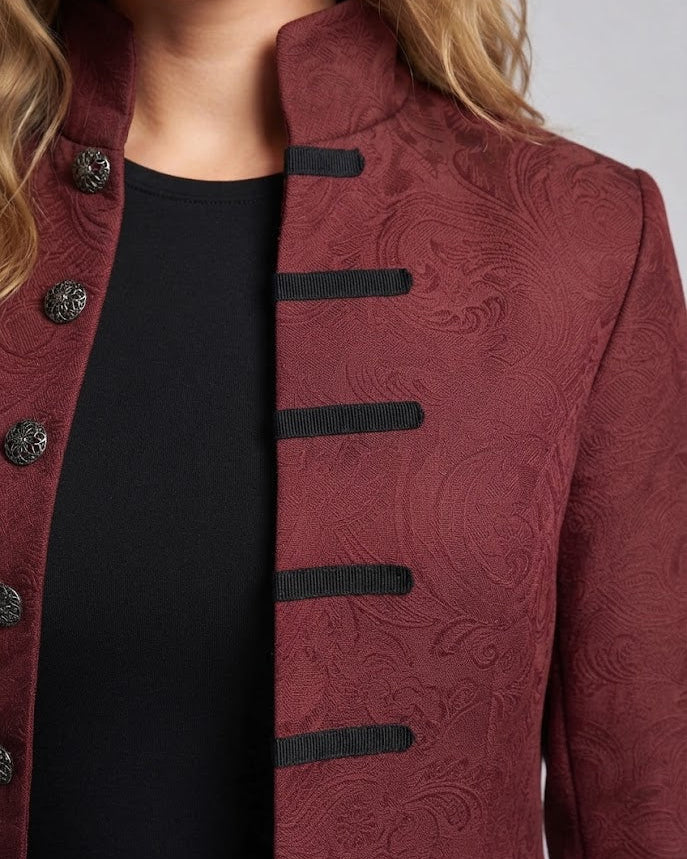 Damen eleganter Frack mit aufwändigem Jacquardmuster Echo Archiv