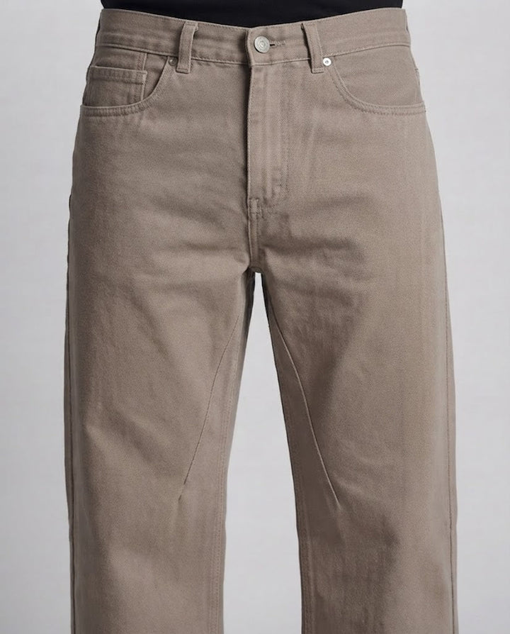 Herren Weite Baumwoll-Twill-Hose mit weitem Bein und geradem Schnitt Echo Archiv