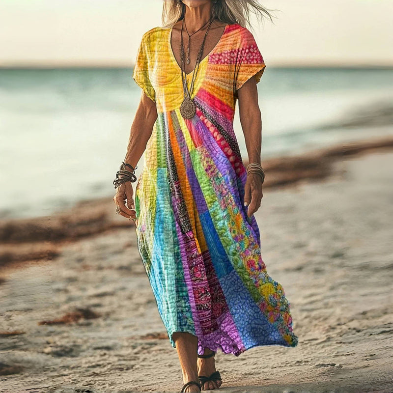 Echoarchiv | Farbenfrohes Lässiges Kleid