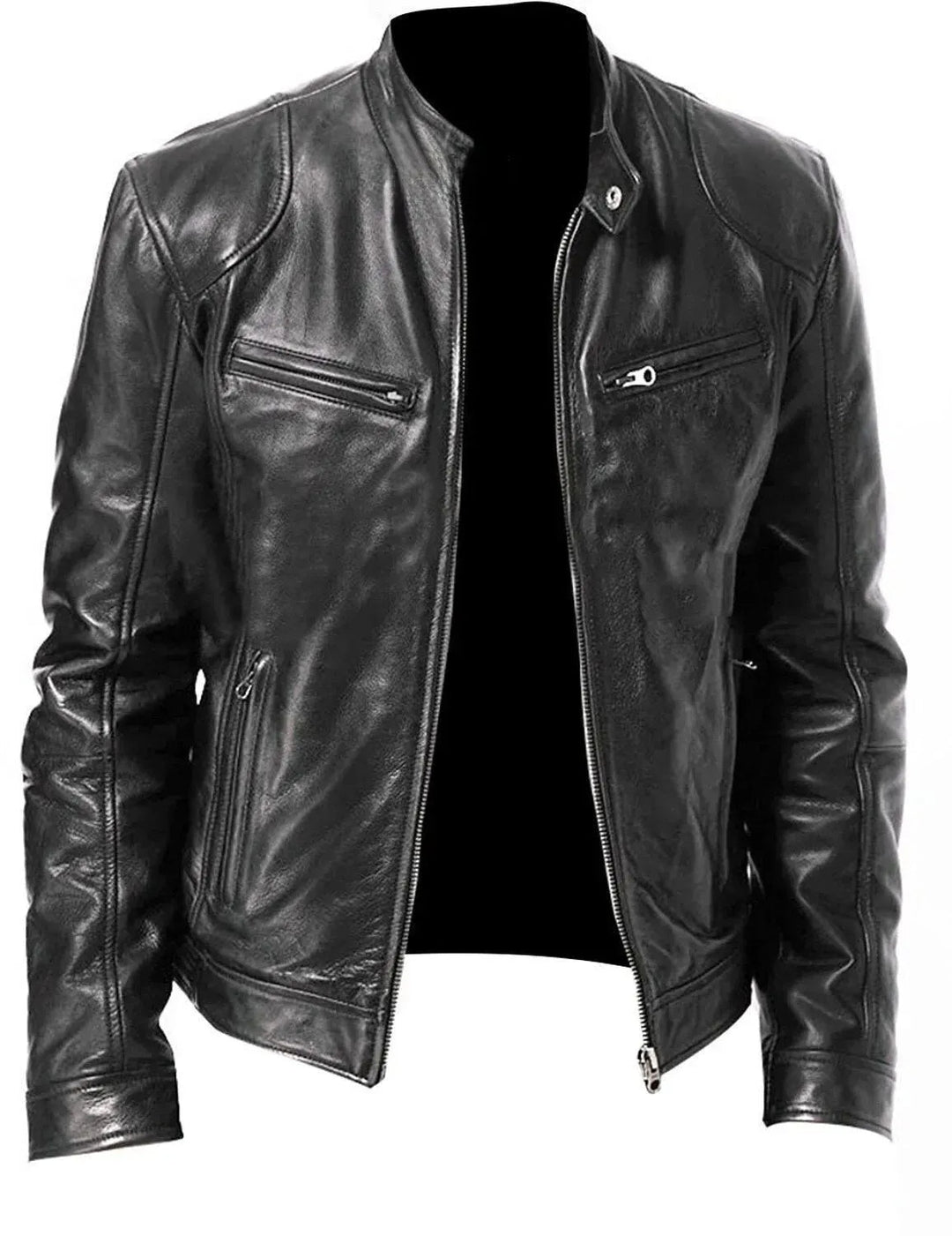 Echoarchiv | Robuste Leder-Motorradjacke Bikerjacke für Herren Erwan