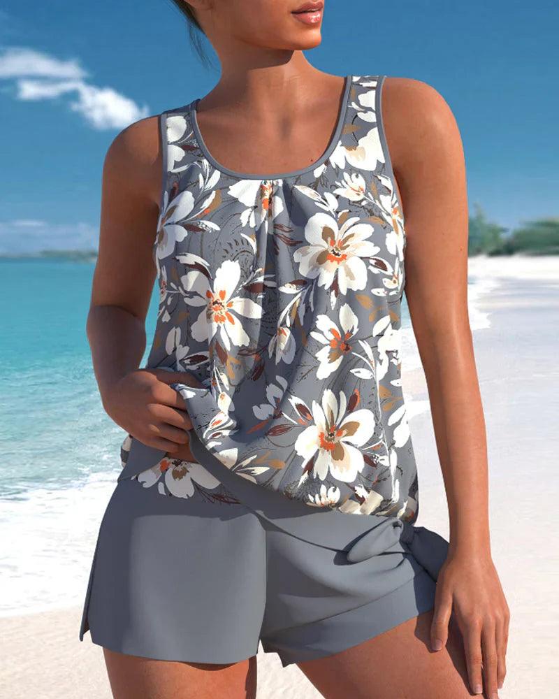Echoarchiv | Tankini Badeanzug Stylisches Zweiteiliges Badeanzug-Set