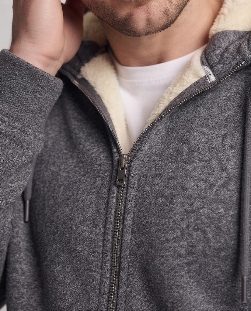 Herren Gemütliche Fleecejacke mit Kapuze Echo Archiv