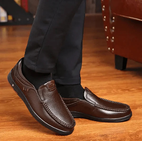 Herren Echtleder Schlupfschuhe Echoarchiv