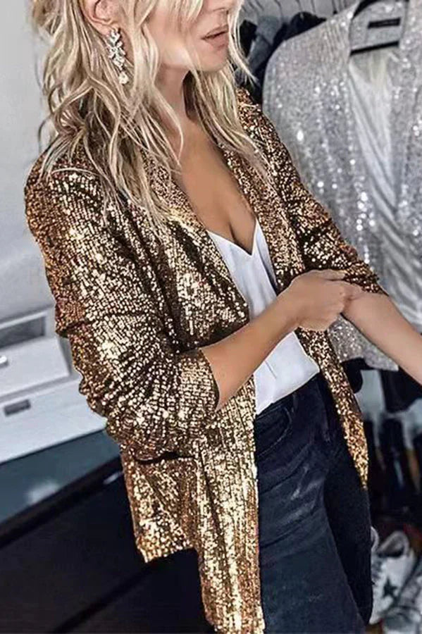 Echoarchiv | Blazer mit Revers und Pailletten