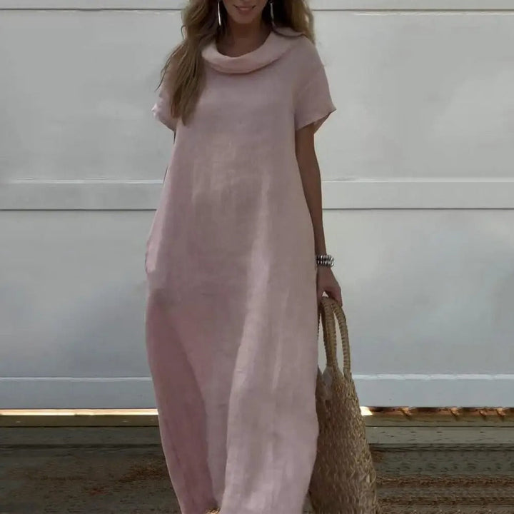 Echoarchiv | Leinenkleid mit Elegantem Kragen