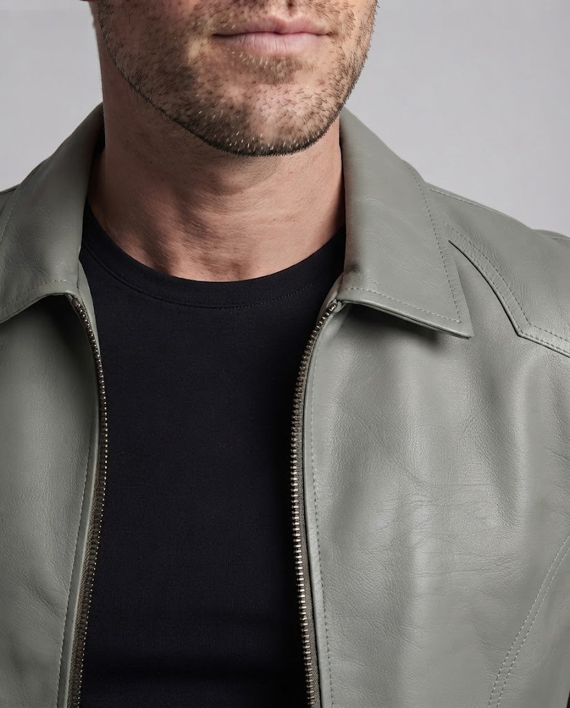 Herren Modische Kunstlederjacke mit modernen Details Echo Archiv