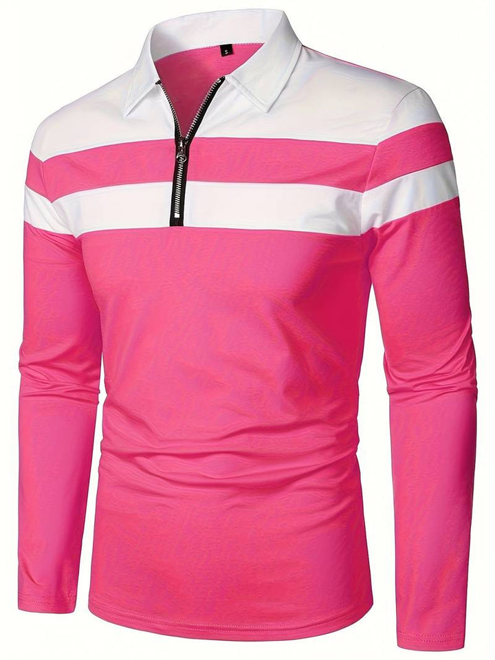 Echoarchiv – langärmliges poloshirt mit reißverschluss