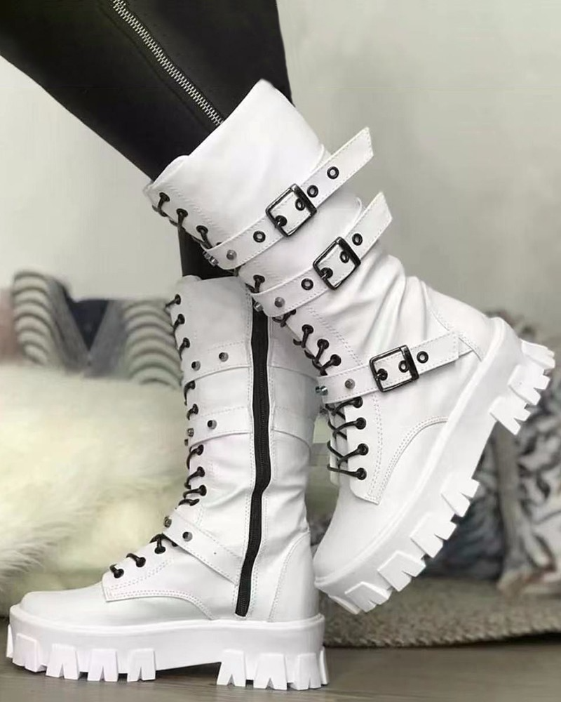 Echoarchiv | Stiefel Mit Reißverschluss Und Schnallen