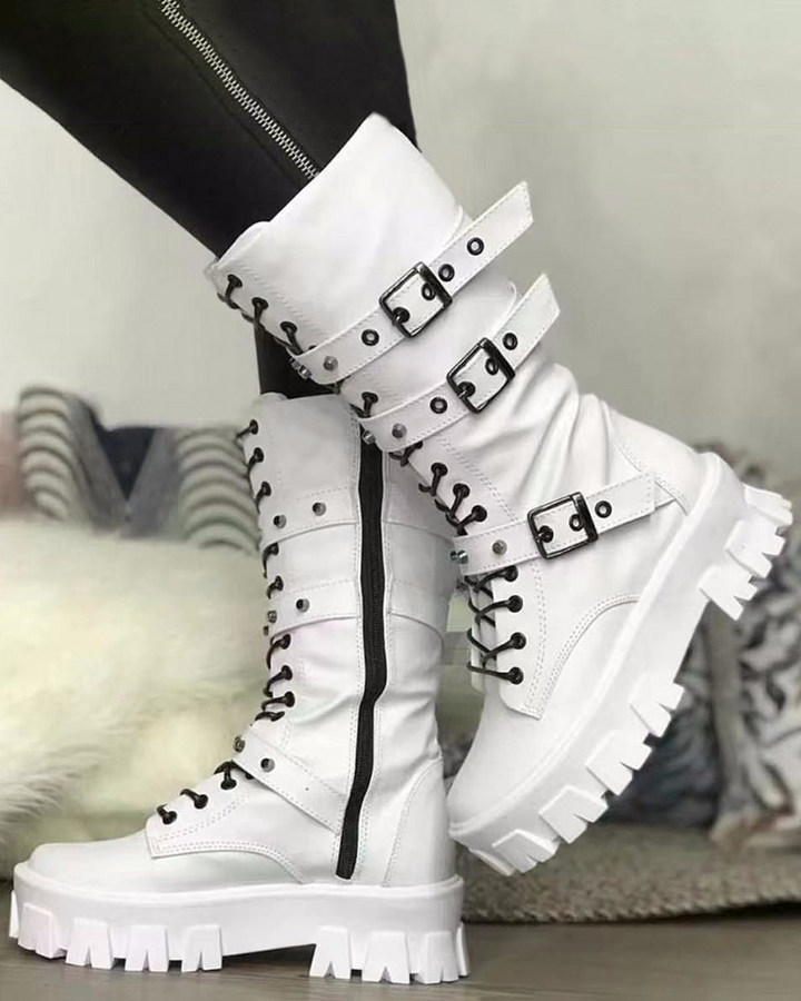 Echoarchiv | Stiefel Mit Reißverschluss Und Schnallen
