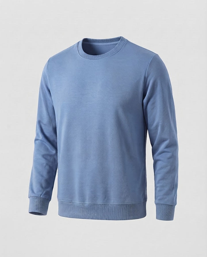 Herren Rundhals‑Sweatshirt aus Baumwollmix in Oversize‑Passform mit gerippten Bündchen Echoarchiv