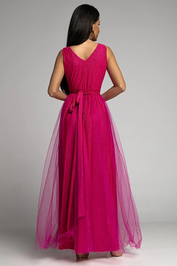 Echoarchiv | It'S My Day Light Tulle Schlitz Maxi Kleid