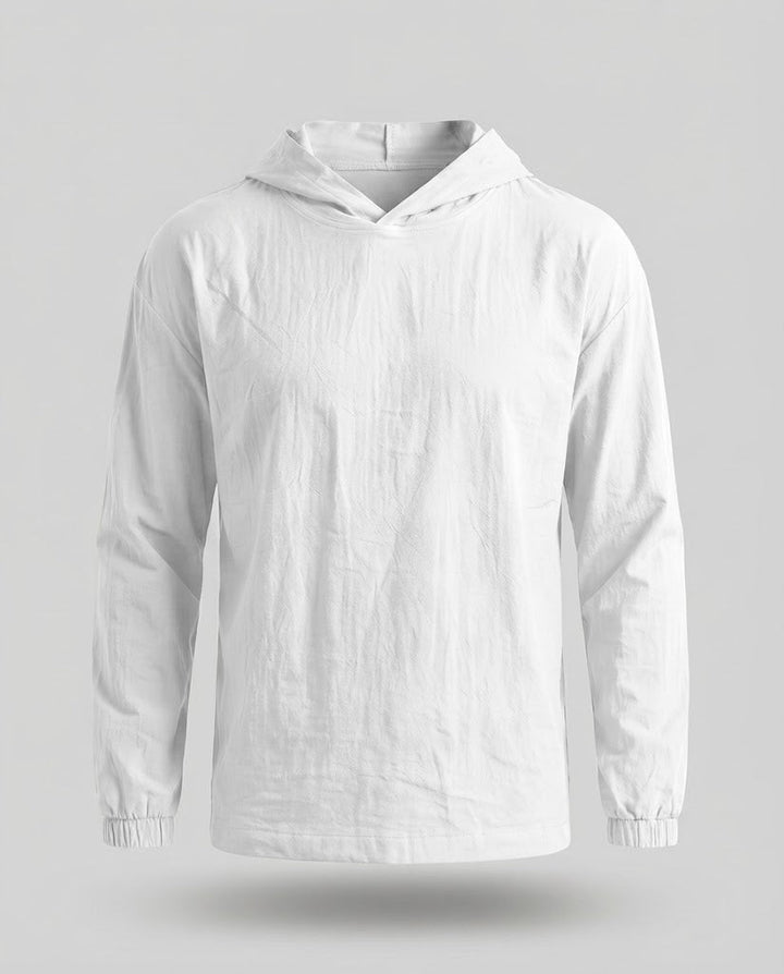 Herren Leichter Kapuzenpullover aus Crinkle‑Funktionsstoff mit elastischen Bündchen Echo Archiv
