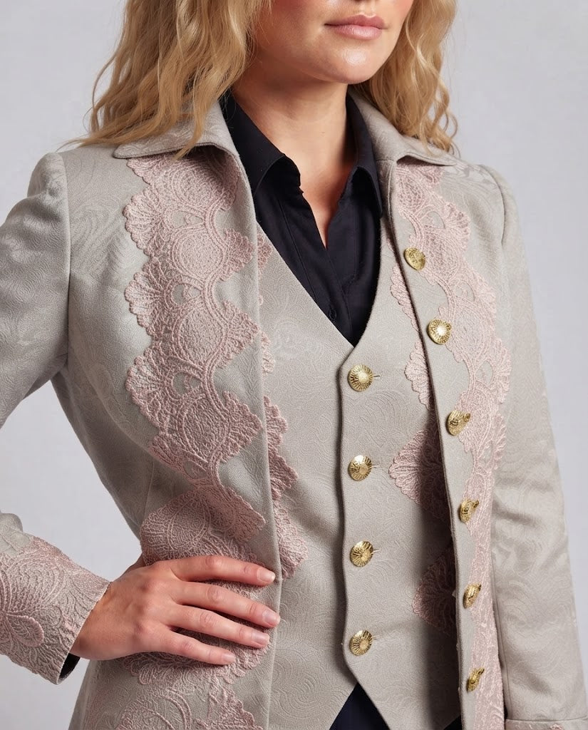 Frauen Elegant Echo Archiv Jacke mit opulenten Spitzenverzierungen Echo Archiv