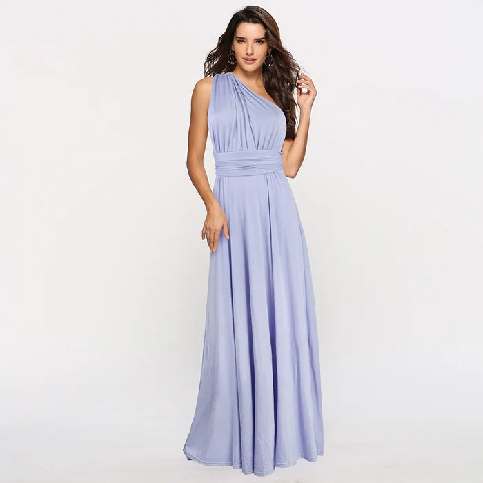 elastisches Wickelkleid mit Trägern – Élara