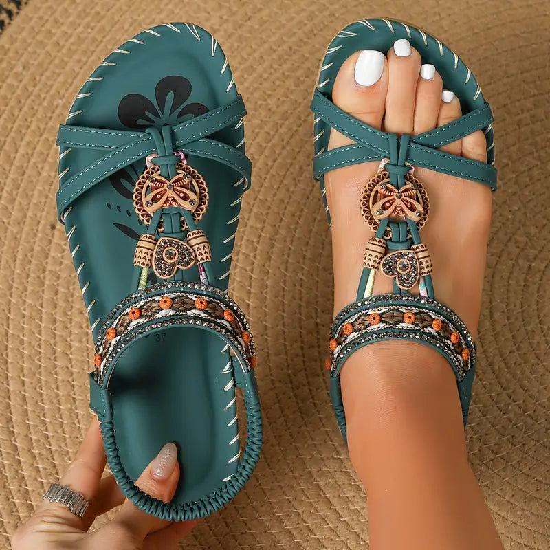 Echoarchiv | Elegante Orthopädische Sandalen Schmetterling Strass