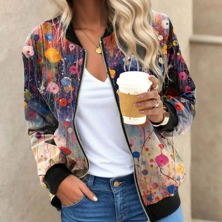 Echoarchiv | Damen Bomberjacke mit Blumenmuster