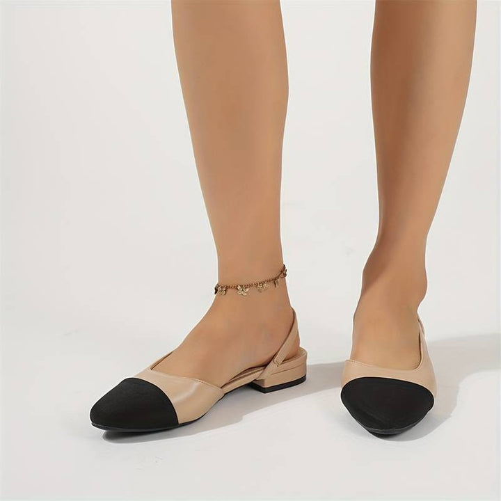 Echoarchiv | Slingback Ballerinas In Beige & Schwarz Klassischer Chic