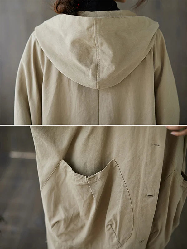 Echoarchiv | Langer Wasserdichter Trenchcoat Mantel