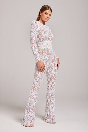 Echoarchiv | Spitzen-Eleganz Jumpsuit