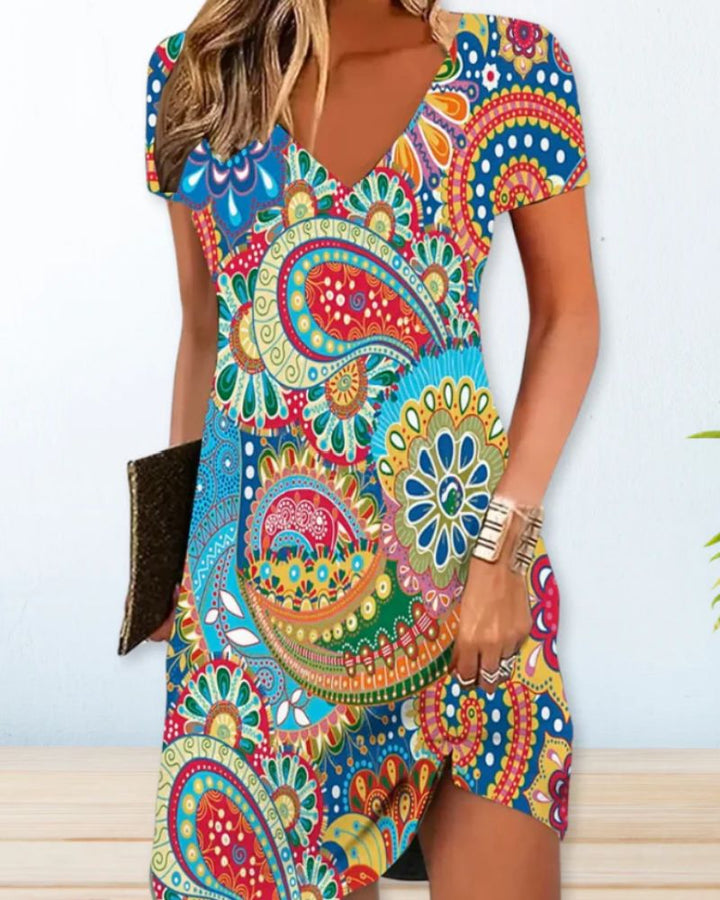 Echoarchiv | Kurzärmeliges Sommerkleid für Frauen