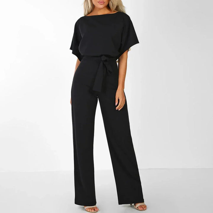 Echoarchiv | Eleganter Beiger Jumpsuit mit Gürtel