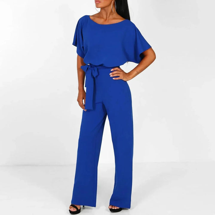 Echoarchiv | Eleganter Beiger Jumpsuit mit Gürtel