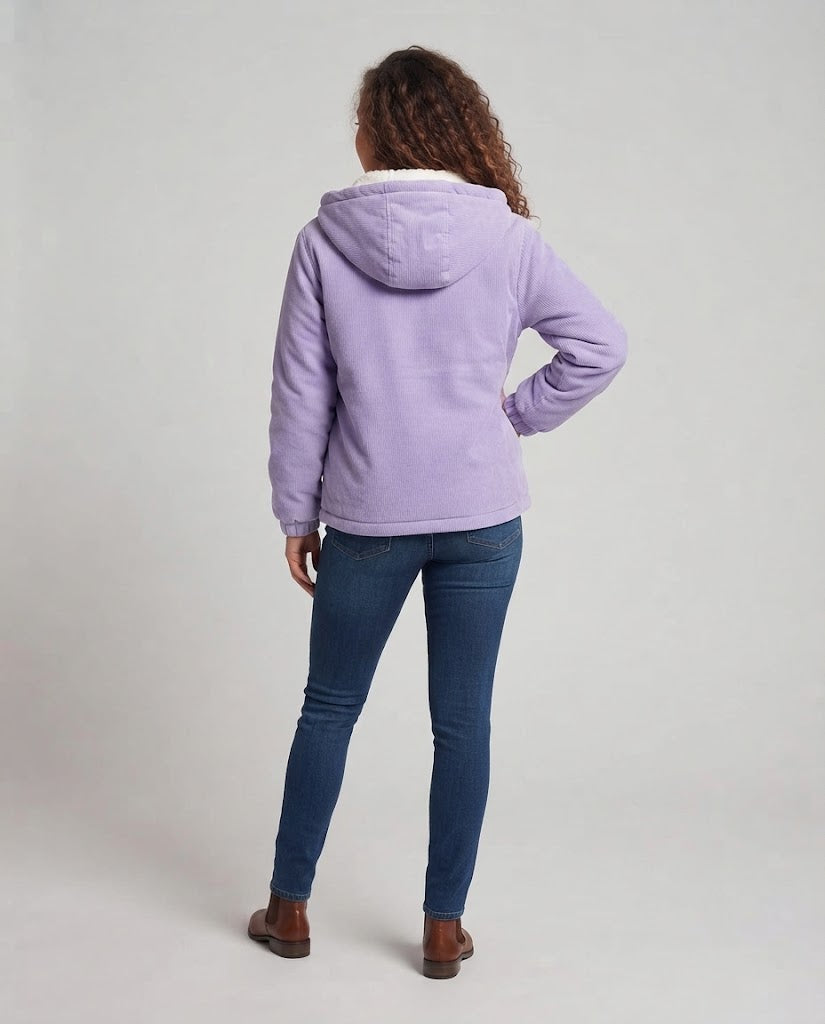 Damen Fleecejacke mit Kapuze Echo Archiv