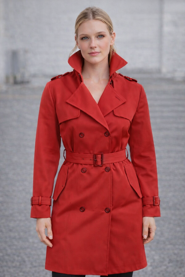 Echoarchiv | Trenchcoat mit Gürtel und Doppelknopf
