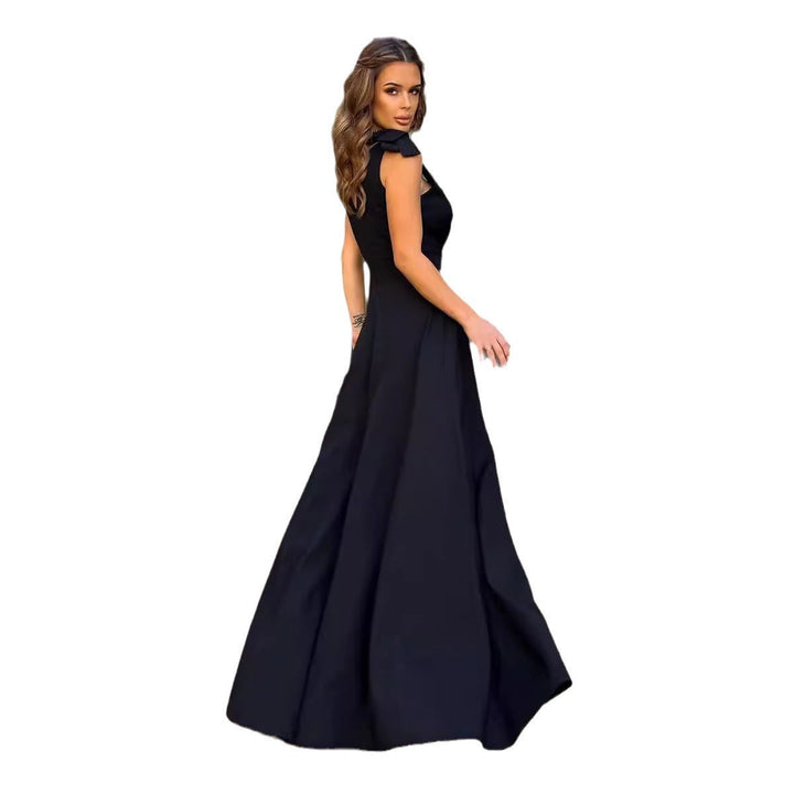 Echoarchiv | Abendkleid Langer Plissierter Einfarbiger