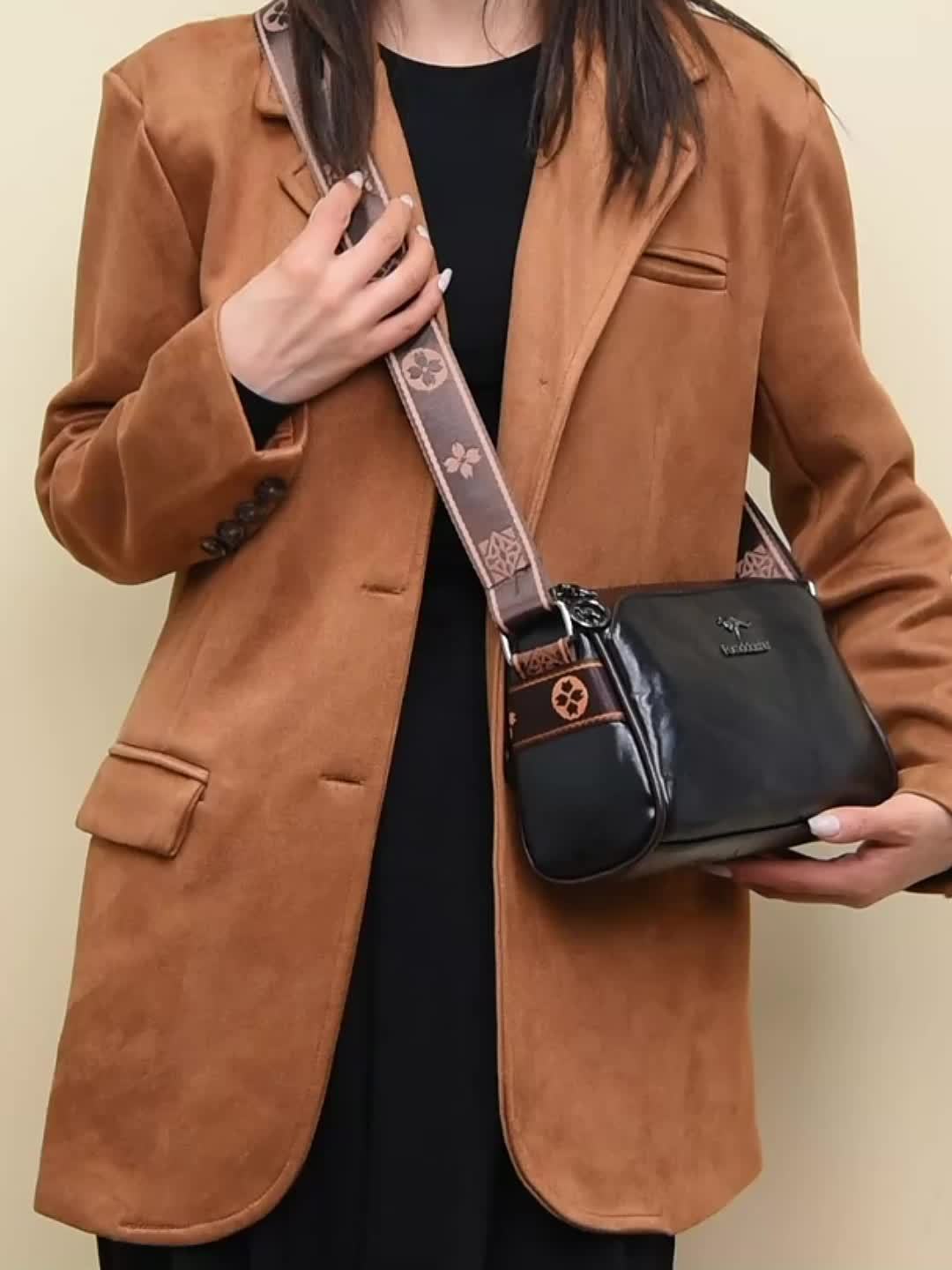 Luxuriöse Crossbody Tasche für stilvolle Frauen | Vegan LEchoarchivther
