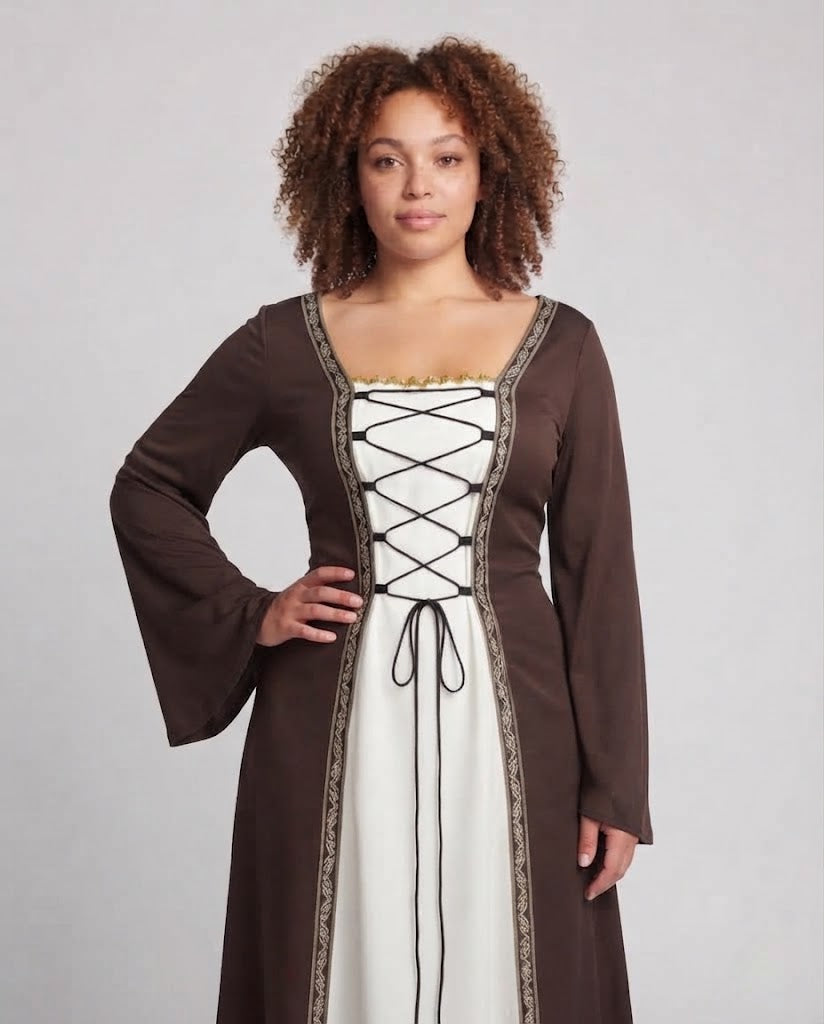 Damen elegante mittelalterliche Kleidung mit schimmernden Akzenten Echo Archiv