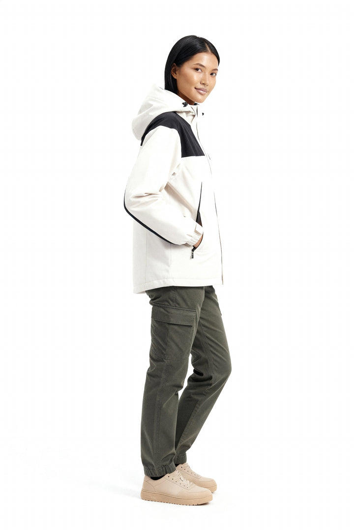 Damen Fleece 3-in-1 Winterjacke mit Kapuze & Wärmefunktion – Avérine