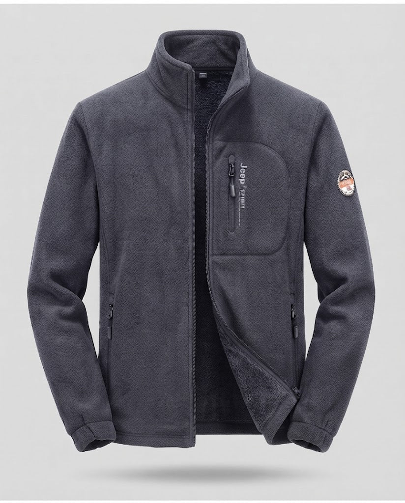 Herren Fleecejacke mit hohem Kragen Echo Archiv
