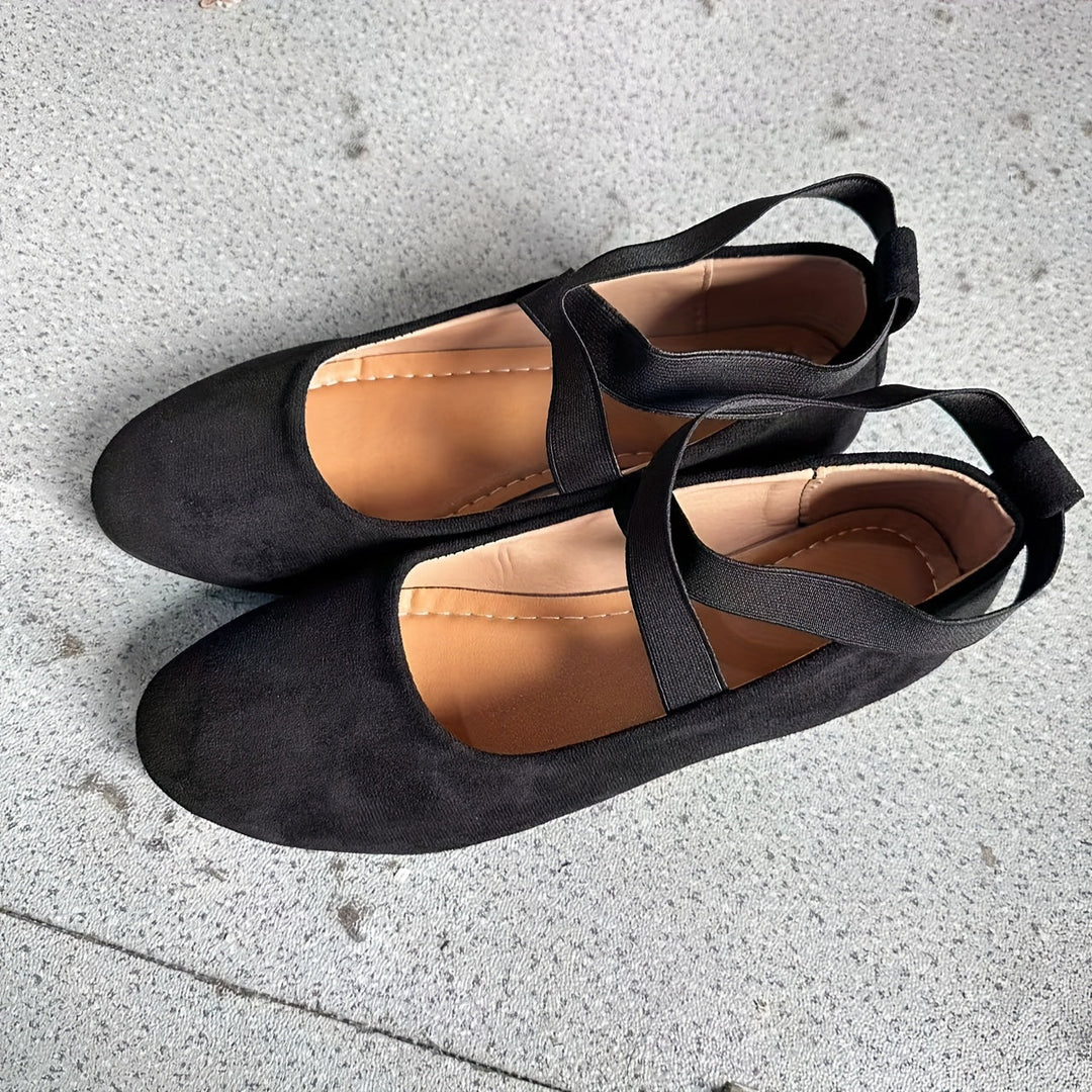 Echoarchiv | Einfache Damen Ballerinas aus Atmungsaktivem Samt