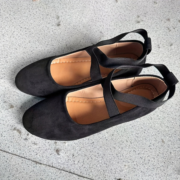 Echoarchiv | Einfache Damen Ballerinas aus Atmungsaktivem Samt