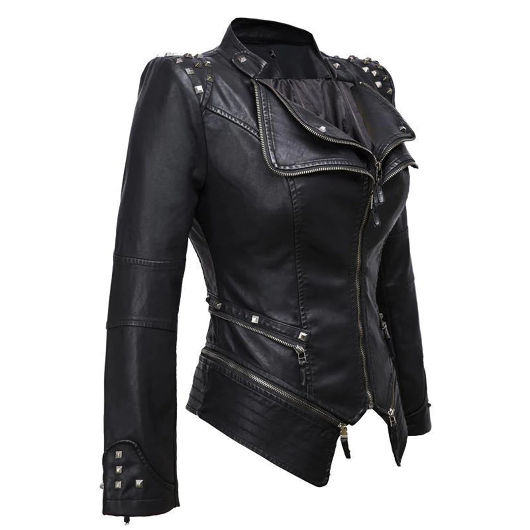 Echoarchiv | Slim Fit Biker jacke Für Damen Perfekt Für Alltag