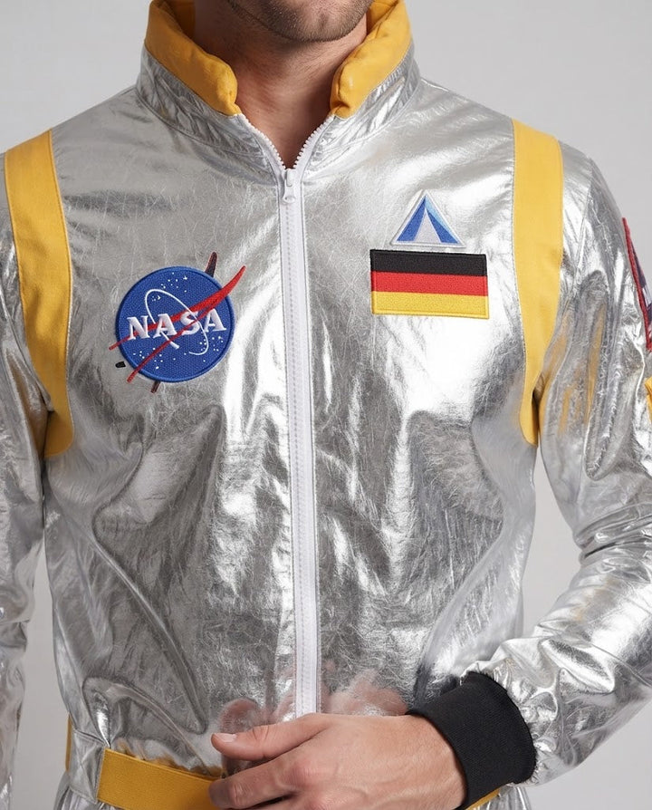 Herren futuristischen Raumanzug mit reflektierender Oberfläche Echo Archiv