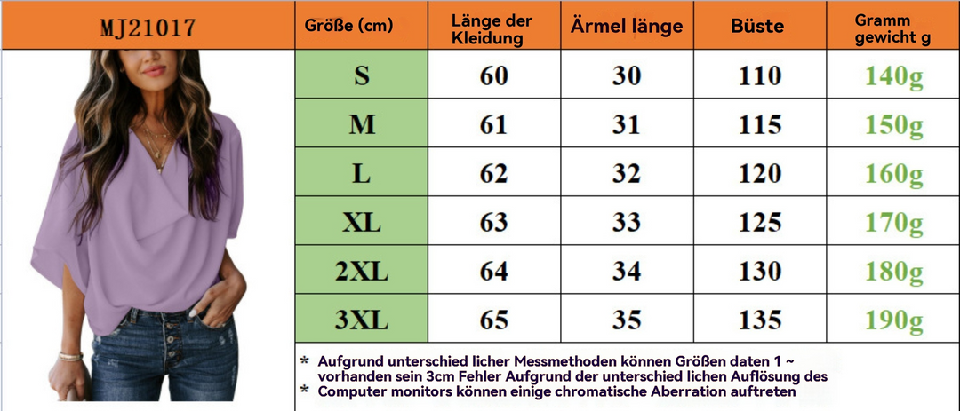 Echoarchiv | Chiffonhemd mit V-Ausschnitt