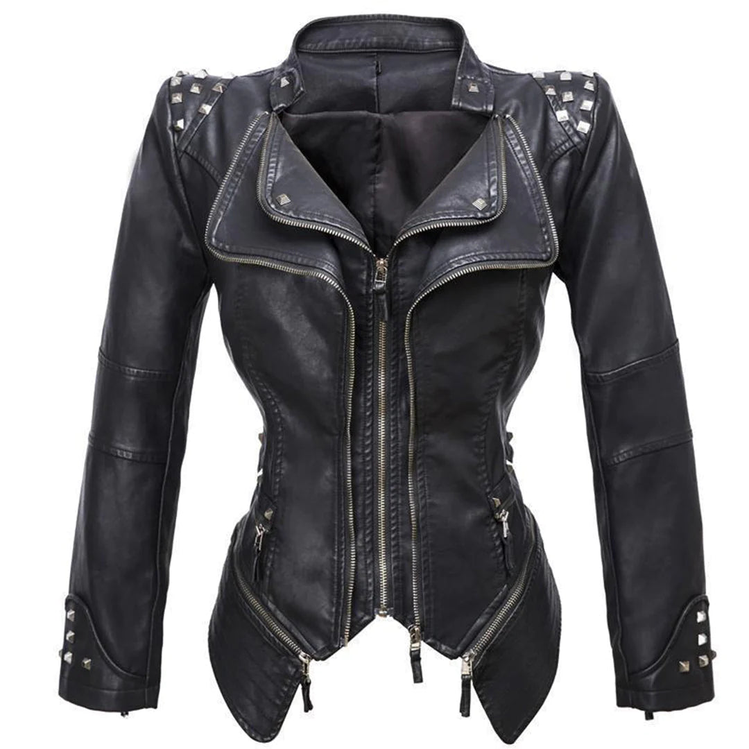Echoarchiv | Slim Fit Biker jacke Für Damen Perfekt Für Alltag