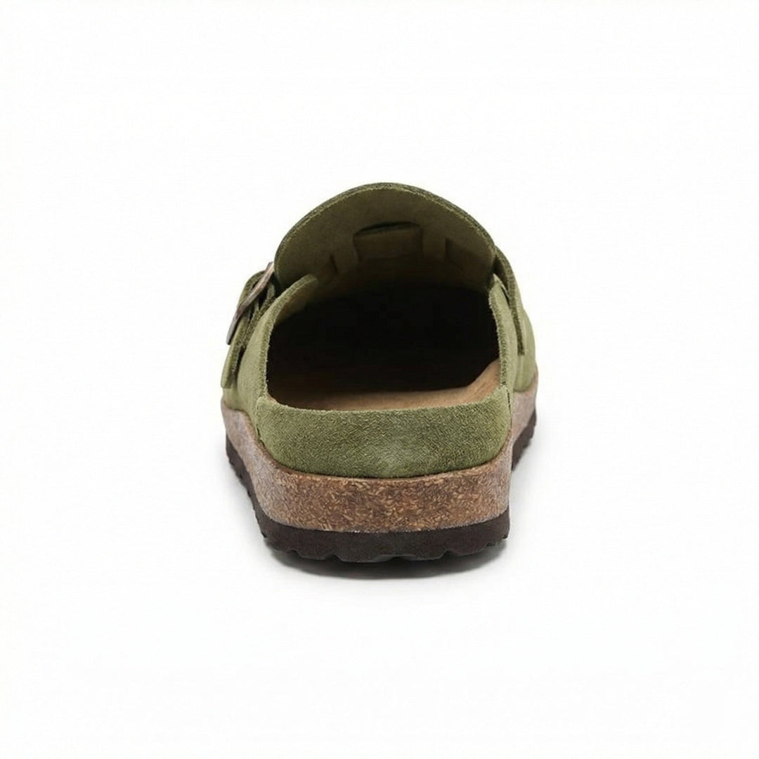 Clogs - Damen Retro Wildleder Slip-On Mule Echoarchiv