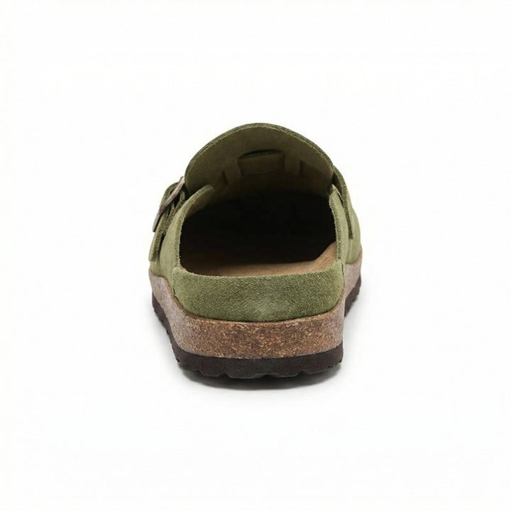 Clogs - Damen Retro Wildleder Slip-On Mule Echoarchiv