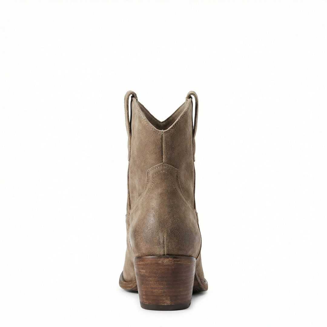 Kurze Cowboy-Stiefel | Western | Wildleder | Knöchel-Stiefel | Damenstiefel – Tavélo