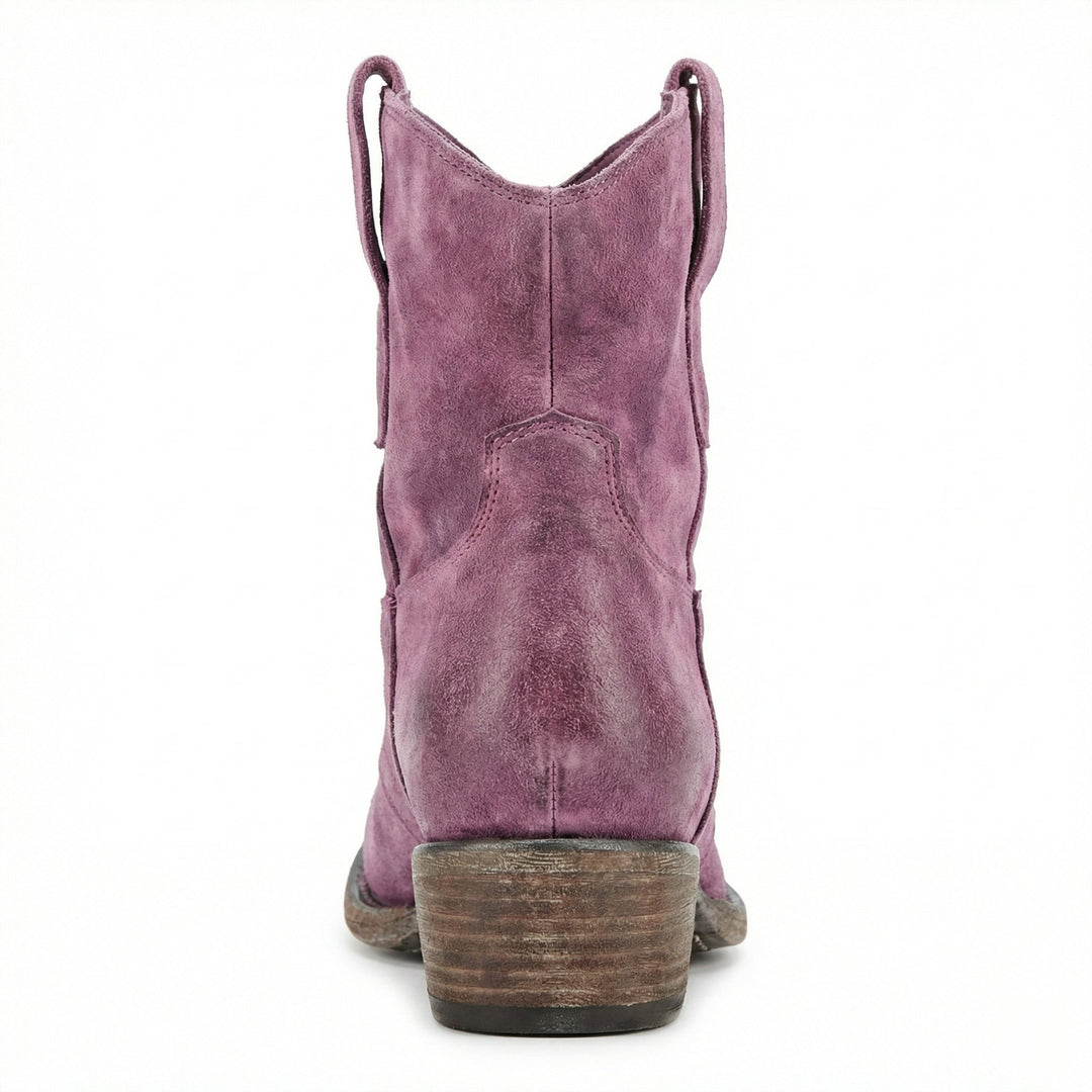 Kurze Cowboy-Stiefel | Western | Wildleder | Knöchel-Stiefel | Damenstiefel – Tavélo