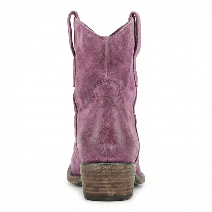 Kurze Cowboy-Stiefel | Western | Wildleder | Knöchel-Stiefel | Damenstiefel – Tavélo